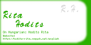 rita hodits business card